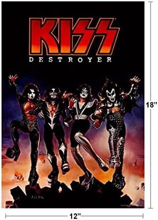 Kiss Band уништувач Постер албум за насловната стока колекционерски меморијали за бакнеж за метални метални музички производи 1970