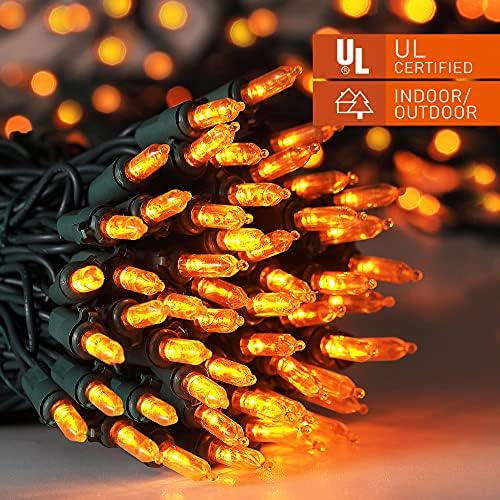 Ausonke Божиќни жици светла 33ft 100 LED мини светла 120V UL овластени водоотпорни светла за новогодишни елки за внатрешна градина