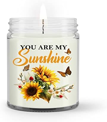 Сончоглед миризливи свеќи, ти си моето сонце, среќен ден на мајката, роденденски подарок за мајка, подарок на денот на мајката
