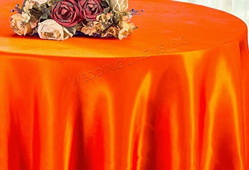 Свадба Постелнина Ад. 108 Тркалезни Беспрекорни Сатенски чаршафи Покривка За Маса Постелнина За Ресторан Кујна Јадење Свадба Забава Банкет