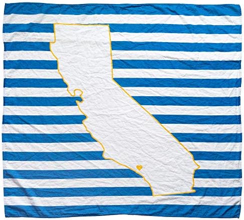 Twig & Bale 47 X 43 fansубители на UCLA органски памук Муслин бебе ќебе - инспириран подарок за бебиња UCLA за момчиња девојчиња новороденче ќебе - Лос Анџелес