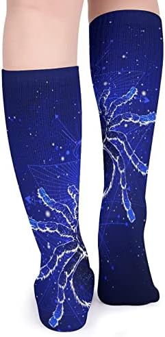 Пајак тарантула и starвездени небесни цевки чорапи чорапи чорапи за дишење атлетски чорапи чорапи на отворено за унисекс
