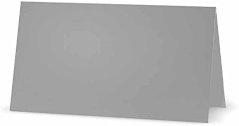 Картички за сиви места - рамен или шатор - 10 или 50 пакувања - бел празен фронт со цврста граница во боја - табела за поставување Име на табела