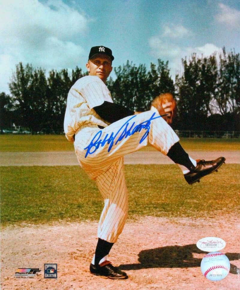 Боби Шанц го автограмираше Yorkујорк Јанкис 8x10 Фото -jsa *сина - автограмирани фотографии од MLB