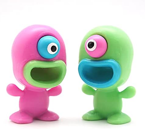 Смешен поп-излезен стрес играчки играчки 3 пакувања залепете јазици и очите со едно очи чудовишта декомпресија на злобни забавни