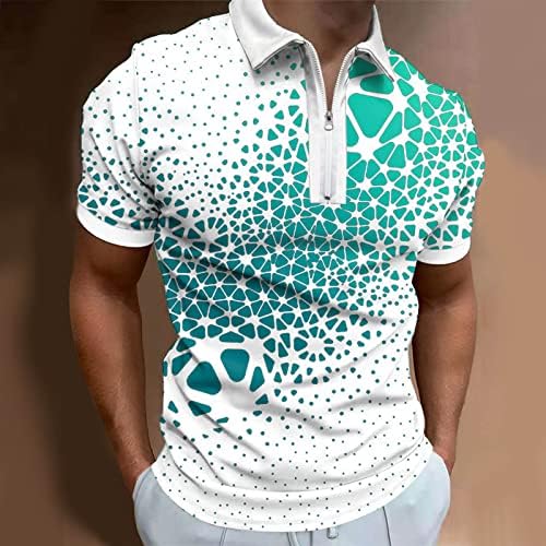 РУИРУИЛИКО 3Д отпечатоци Поло кошули за мажи кратки ракави маички за вратот на вратот лето обична влага губење на голф спорт спортски