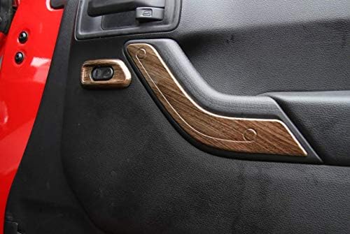 Bestmotoring Wood Grain ABS ABS Car Enterior Trim Kits, држач за чаши, капакот на воланот, комплетите за менувачот на менувачот 10 парчиња