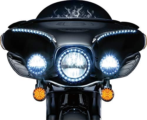 Курјакин 5441 Осветлување На Мотоцикли: ВЛОШКИ За Конверзија На Предниот Трепкач ВО Рамен Стил, Двојно Коло за Мотоцикли Харли-Дејвидсон,