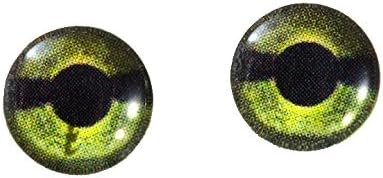 10мм зелена желка стаклени очи Наутички кукли ириси за уметнички полимерни скулптури од таксидермии или накит за изработка на 2
