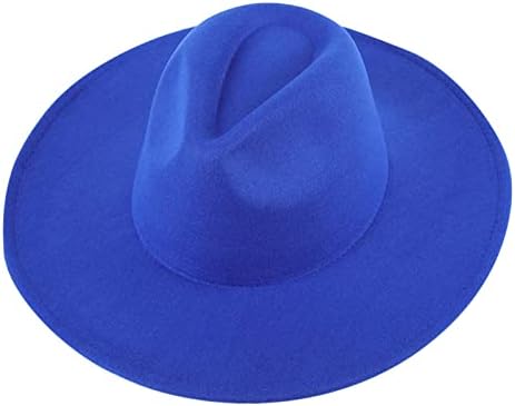 Унисекс модна цврста боја британска џез капа широко прилагодлива гроздобер федора капа мазна кофа за сончева светлина