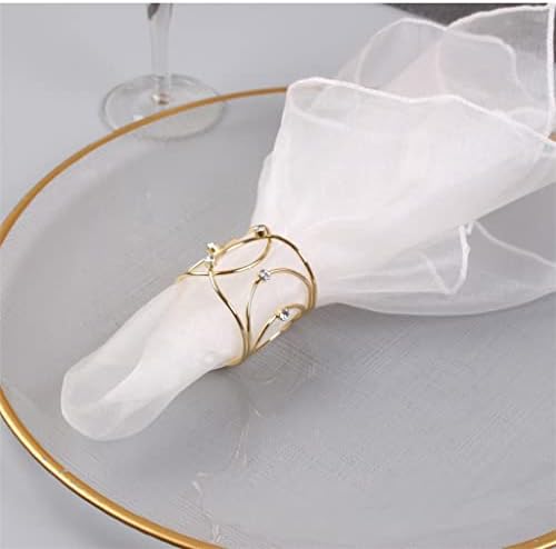 Kmiopi 6pcs кинески модел на прстен од салфетка помеѓу крпа од крпа од салфетка X-форма на ткаена салфетка прстен на салфетка