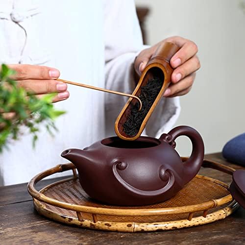 Чајник кинески традиционална zisha kettle глина, долг чај чај чај сет 420ml/14.81oz рачно изработен подарок за грнчарски тенџере