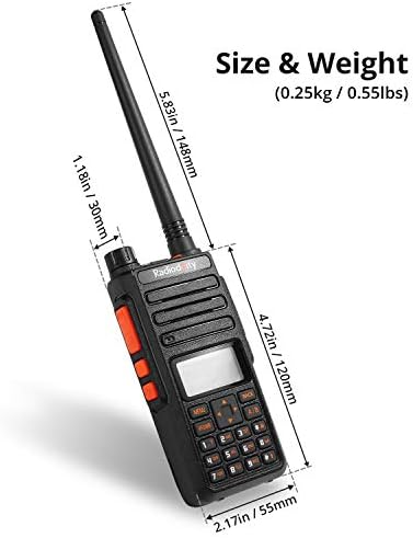 2 пакувања Radioddity GA-510 10-Watt Ham Radio Dual Band Handheld High Enow Долг опсег Двонасочен радио + 4 Пакет батерија + 2 пакет RD-203