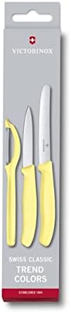 Викторинокс Јаглероден Челик Швајцарски Класичен Тренд Бои Специјално Издание Сет на 2 Кујна Ножеви и 1 Лупење, 11 См Брановидни &засилувач; 8