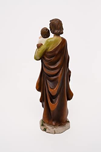 Статуа на Свети Јосиф - статуа на Јосиф 8инч за продажба на куќа за приказ - Статуа на Свети Јосиф со кутија за подароци за крштевање, прва причест,