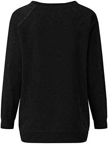 Narhbrg плус големина женска гроздобер џемпер на екипажот со долги ракави врвови со лежерна буква печати симпатична кошули графички пуловер