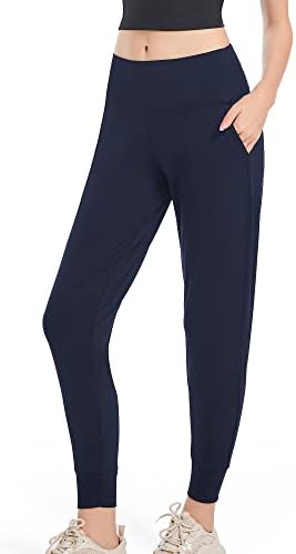 Idенски женски јога џемпери со високи џогери со високи половини со џебови за жени