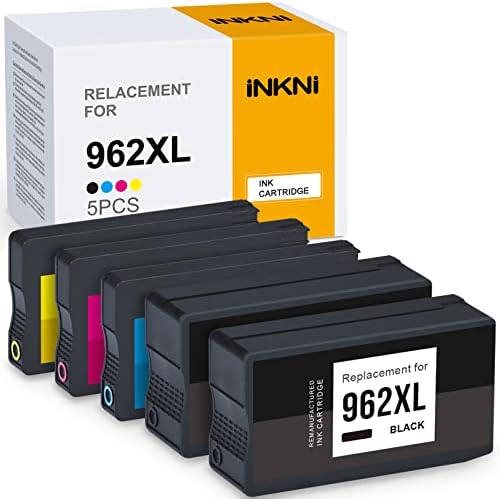 Inkni 962XL Повторно воспоставена замена за касети со мастило за HP 962XL 962 XL Комбо пакет за OfficeJet 9010 9012 9014 9015 9016 9019 9020 9022