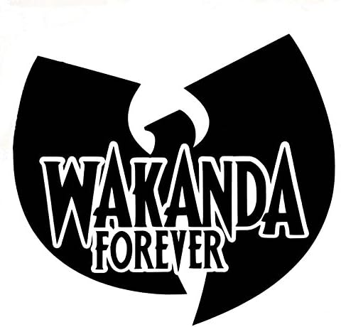 Идеи за креативни концепти Wakanda Forever Wu Tang Clan Decal vinyl налепница | автомобили камиони Ванс wallsидови лаптоп | Црна | 5,5 x 5 во