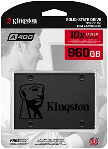 Кингстон 960GB A400 SATA3 2.5 Внатрешна SSD SA400S37/960G-HDD Замена За Зголемување На Перформансите