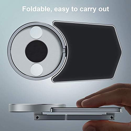 Телефонски штанд за полнач за безбедност на маг, алуминиумска легура за преклопување на безжичен телефон, компатибилно магнетно