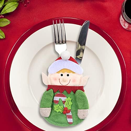 Божиќна мини вилушка за украсување торбички за украси за декорирање на табели поставени за забави за вечера за деца за деца