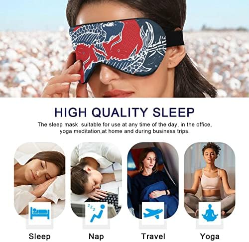 Унисекс спиење маска за очи, лигњи-блажење-јапонија ноќна маска за спиење, удобна обвивка за очи за спиење на очите