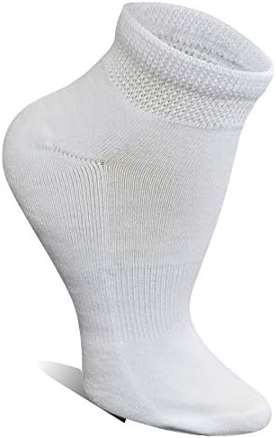 Yomandamor 5 пара женски памук дијабетичар со ниско сечење чорапи со беспрекорна пети