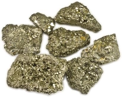 Материјали за хипнотички скапоцени камења: 1 lb пирит будали златни средни камења од Перу - 1-1,5 инчи АВГ - сурови природни
