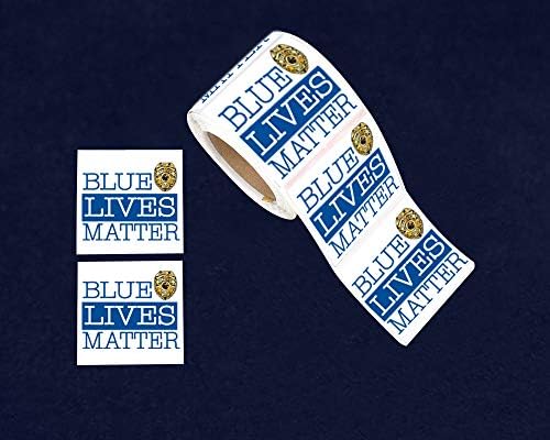 Налепници на сини животи - Полициска поддршка на налепници за коверти, етикети и повеќе