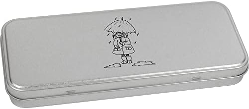 Азеда „Девојка од дождливиот ден“ метална шарканторија за канцелариски калај/кутија за складирање