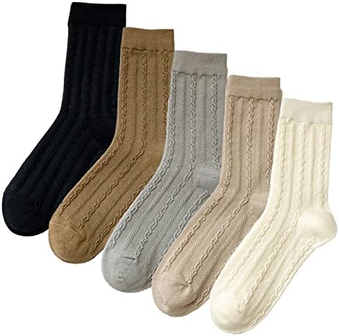 5 пара слатки чорапи со пресврт на девизните чорапи за глуждот за женски екипаж чорапи со големина 6 до12