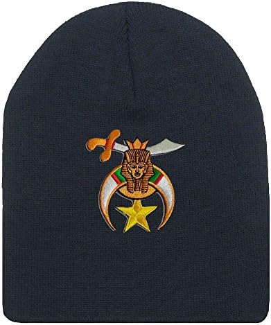 Масонска зимска капа на Шринер - капаче од црна грав - Стандарден Шринерс симбол за масони со масони
