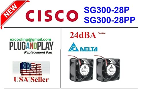 2x вентилатори за замена на екстракулинг, компатибилен за Cisco SG300-28P SG300-28PP вентилатор