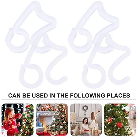 Yarnow 200pcs украс Божиќни клипови закачалка: закачалка за подароци за украси за јаже празник мини надвор од клип обликот куки ламба