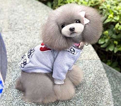 Smalllee_lucky_store британски стил руно џемпер џемпер јакна за мали кучиња, xx-large, сива