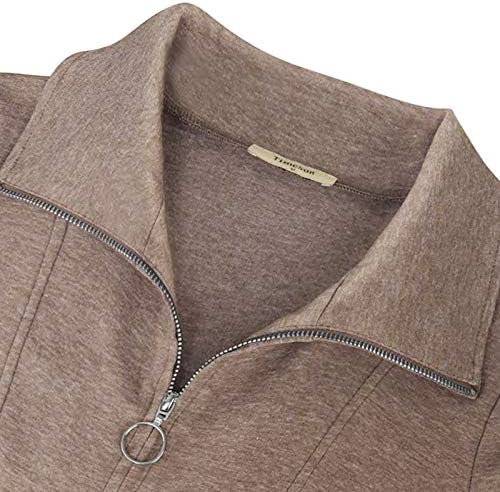Пловини канцелариски блузи со долги ракави, трендовски зимски џеб, вклопени џебови, памук од срцев качулка со меки врвови