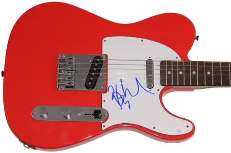 Бери Манилоу потпиша автограм со целосна големина Црвена фендер Телекастер Електрична гитара C w/ James Spence автентикација