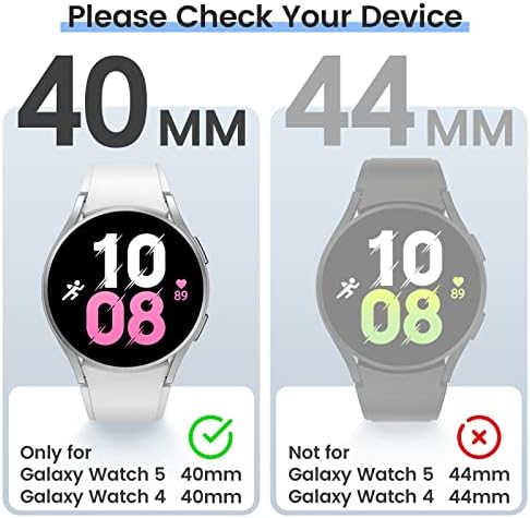 [3Pack] Tensea За Samsung Galaxy Watch 5 &засилувач; 4 Екран Заштитник Случај 40mm Додатоци, Мека Tpu Заштитна Покривка За Лице За