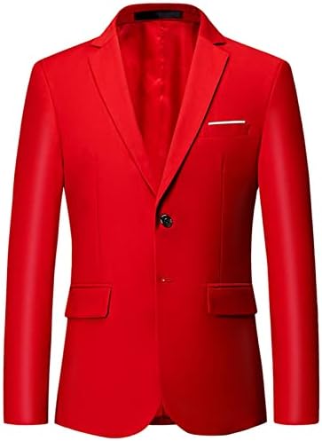 Maiyifu-GJ Mens Solid Slim Slim Fit Blazer јакна Две копче на Notched Lapel Business Suit Classic Business Daily Party Sport Coat