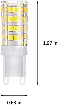 MD Осветлување 5W G9 LED Сијалица G9 Керамички Пченка Светилки-52 Led Диоди 2835SMD 400 Lumen Дневна Светлина Бела 6000K Замена