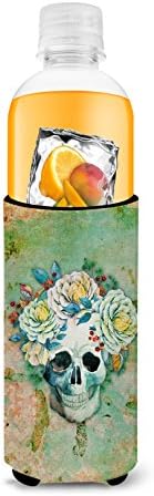 Богатства на Каролина BB5124MUK ден на мртвиот череп со цвеќиња Ултра Хугер за тенок лименки, може да се подигнат ракав со ракав машина за пиење ракав за пијалоци со рак?