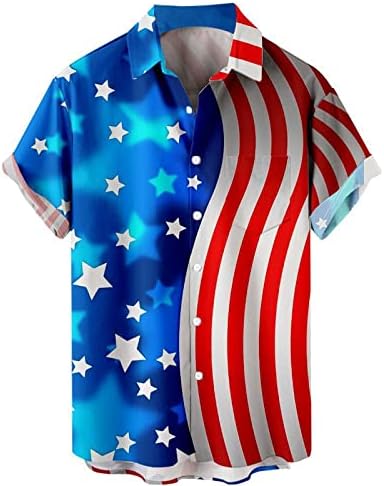 Bmisegm летни кошули за пливање за мажи модерни модерно денот на независноста знаме 3Д дигитално печатење персонализиран краток ракав