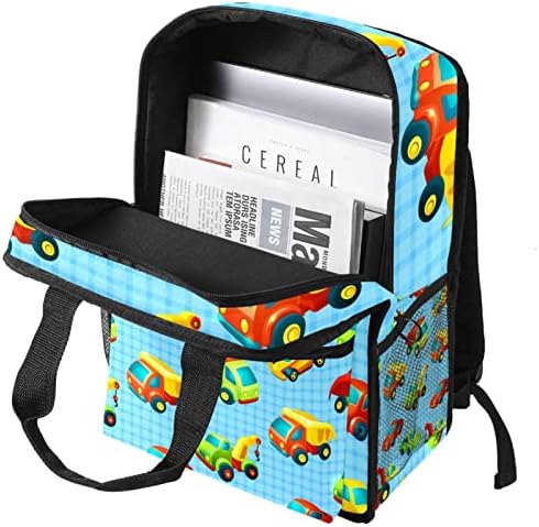 Vbfofbv ранец за жени дневен пакет лаптоп ранец за патување обична торба, цртан автомобил