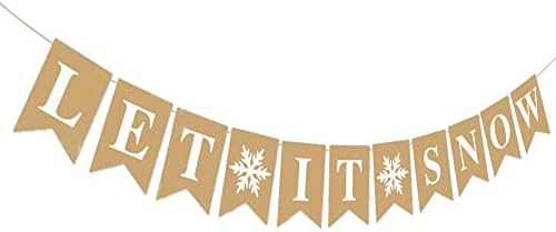 Kungoon дозволете му на снег, со снегулка, божиќни украси за украси за домашна мантија/Божиќна забава/празник за зимски фестивали,