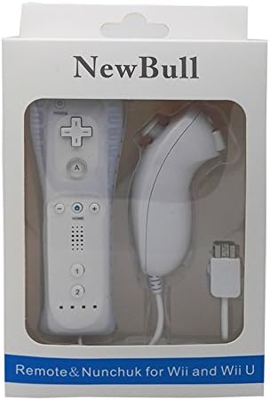 Bullbull White далечински контролер и комбинации на Nunchuck за игри со Wii U