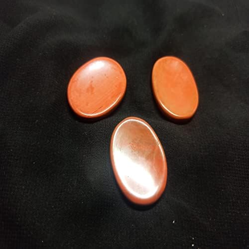 Црвен Јаспер загрижени камен за кристално лекување џеб палм камен камен 3 парчиња