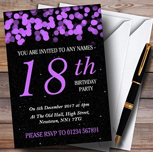 Виолетова Боке и starsвезди 18 -ти персонализирани покани за роденденска забава