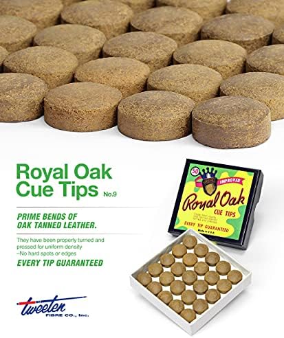 Tweeten Royal Oak Billiard Pool Cue Tips - Изберете ја вашата големина - пакет од 12