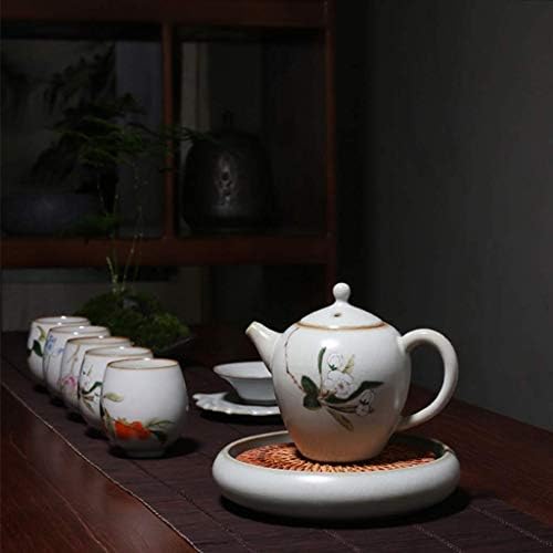Lkyboa чај котел, керамички мал чајник со капак од не'рѓосувачки челик и дополнителен фин инфузер за лабав чај од лисја